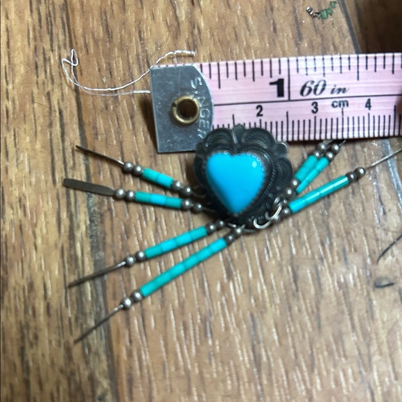 Turquoise and Multicolor Heart Earrings Set - Picture 5 of 8